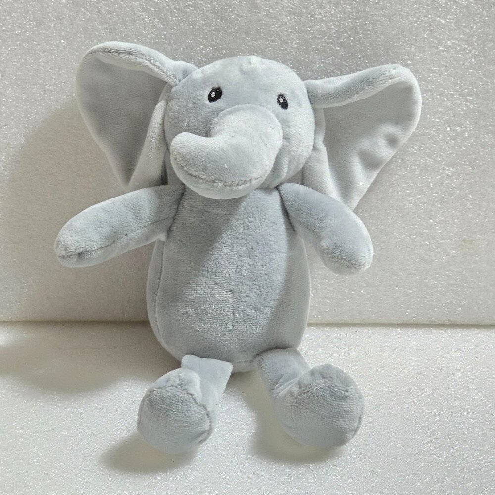 HB Elephant Gray‎ Plush Sewn Eyes Baby Toy Lovey Doll 2018 BabyVision 9"